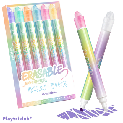 Playtrixlab® Erasable Dual Tips Highlighter