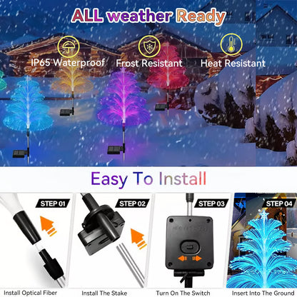 Playtrixlab® Seven Colors Gradient Solar Christmas Decoration Light