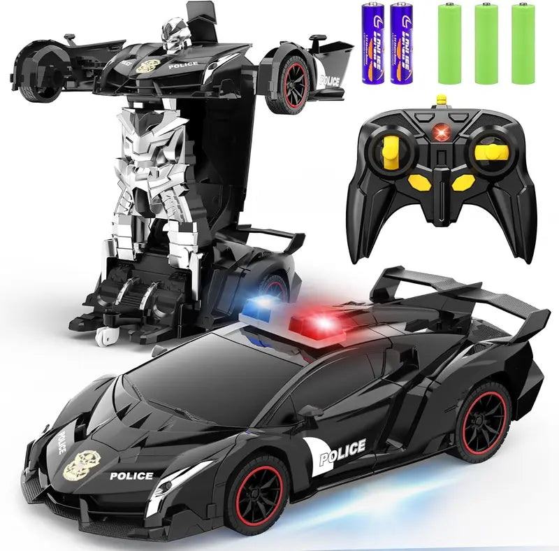 Playtrixlab® Transformer RC Car Flash Robot 🚔