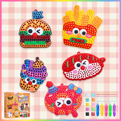 Playtrixlab® PopArt DIY Bead & Mosaic Keychain Maker Kit