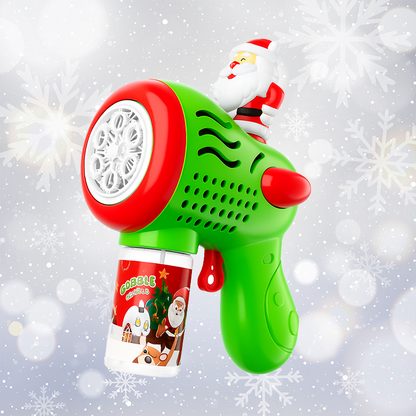 🎅Playtrixlab® Santa Claus LED Bubble Rocket☃️(Colourful Light-Up Toy for Outdoor Play and Parties)