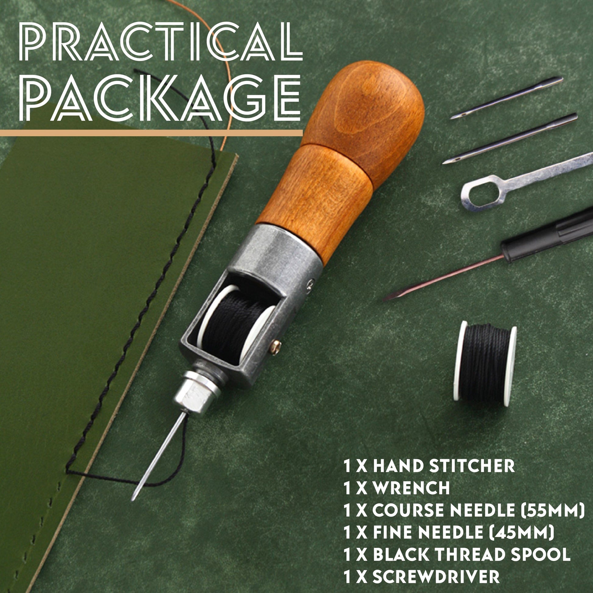 Leather Sewing Awl Kit Hand Stitcher Set 1688 