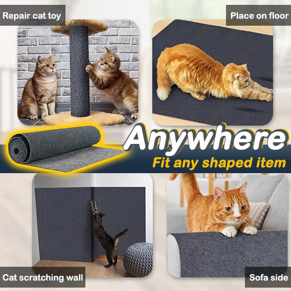 Playtrixlab® Free-cut Self-adhesive Cat Scratching Pad