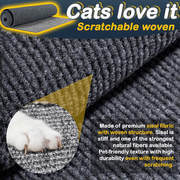 Playtrixlab® Free-cut Self-adhesive Cat Scratching Pad