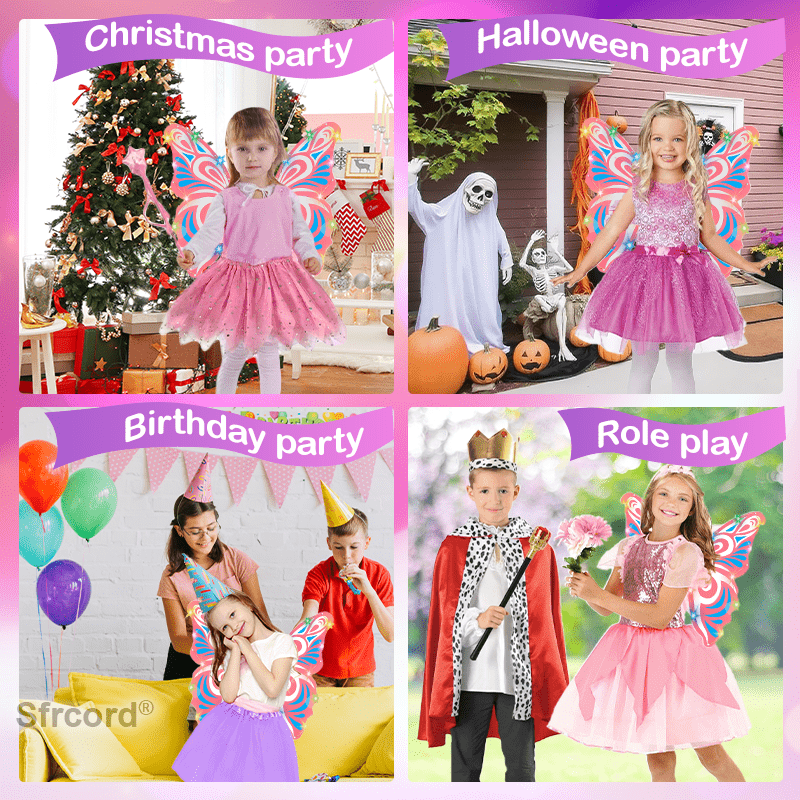 Playtrixlab® LED Light Electric Fairy Wings