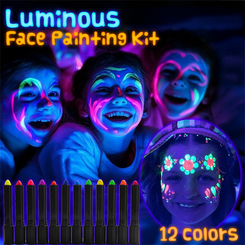 Playtrixlab® Luminous Face Painting Kit (12Colours)