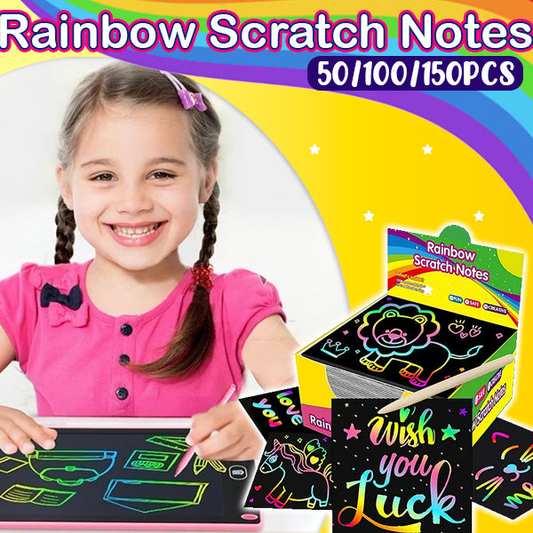 Playtrixlab® Rainbow Scratch Notes (50/100/150PCS)