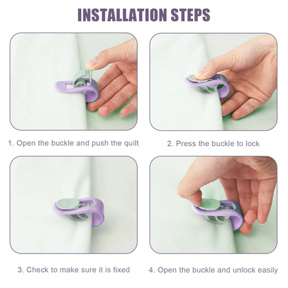 Playtrixlab® BedTrix Duvet Cover Fasteners Clips